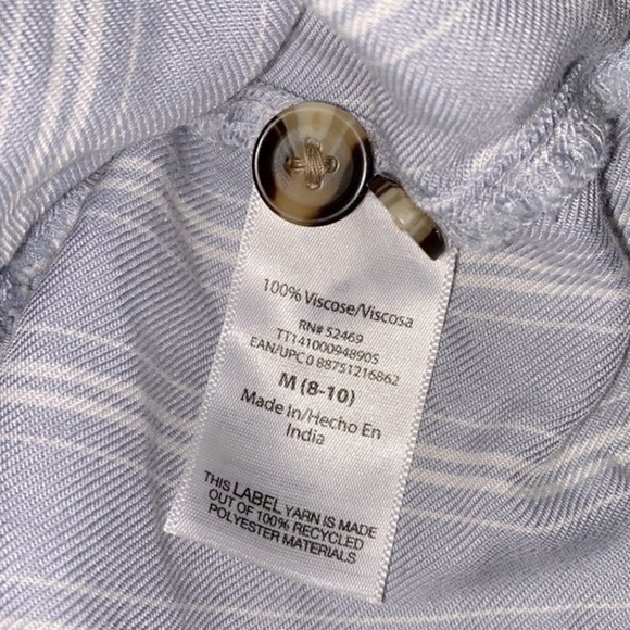 Time and Tru blue striped shirt dress new with tags size medium - Picture 8 of 8